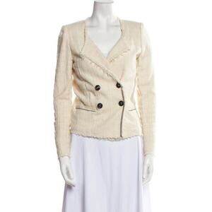 Isabel Marant Etoile Tweed Blazer 38 / USA 6 Ivory Cream Double Breasted Jacket